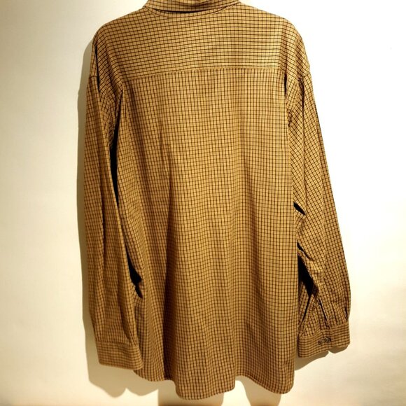 Columbia Men XL Shirt Brown Check Cotton Button Down Button Collar Casual Preppy - Picture 2 of 7